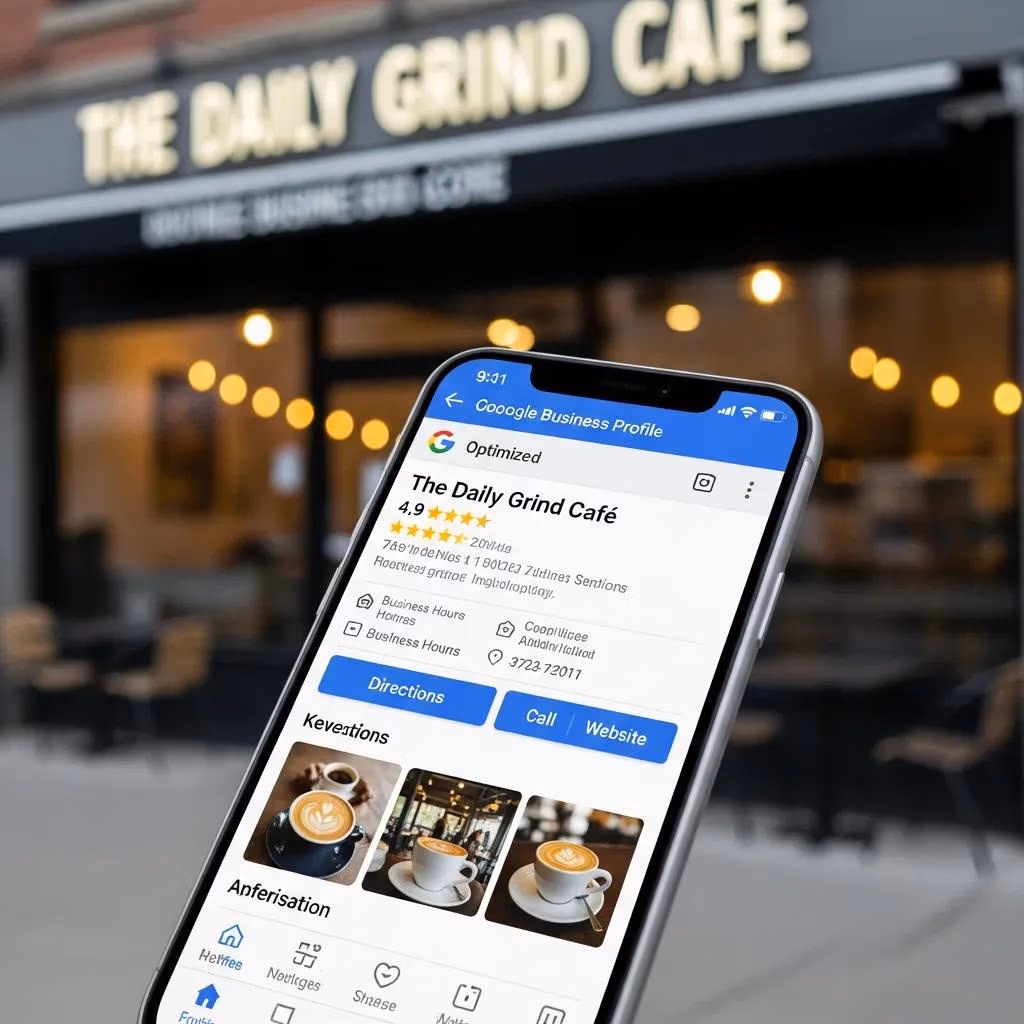 Mobile view of a Google Business Profile optimized for local search